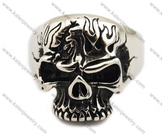 Mens Skull Biker Ring - KJR010080