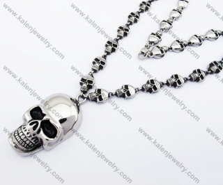 Punk Big Skull Biker Necklace For Men - KJN170020