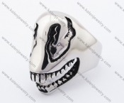 Stainless Steel Godzilla Head Ring KJR330116