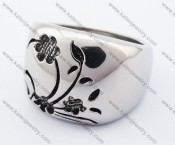 Smooth Stainless Steel Flower Ring KJR370069