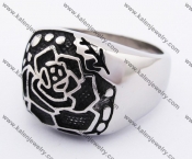 Stainless Steel Rose Ring KJR370097