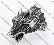 Stainless Steel Wolf Ring KJR370115