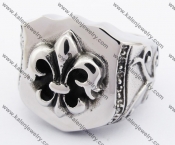 Big Stainless Steel Fleur De Lis Ring KJR370128