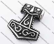 Big & Heavy Stainless Steel Thor' Hammer Pendant KJP170256