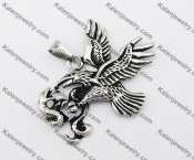 Stainless Steel Eagle & Snake Pendant KJP330121