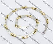 7.5mm Wide Stainless Steel Necklace KJN380010