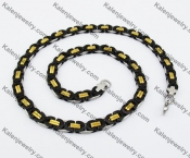 9mm Wide Stainless Steel Necklace KJN380018