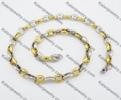 9.5mm Wide Stainless Steel Necklace KJN380028