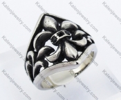 Steel Fleur De Lis Ring KJR370377