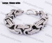 250mm long 16mm wide Large Stainless Steel Bracelet KJB550809S