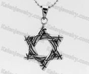 Stainless Steel Hexagram Pendant KJP350226