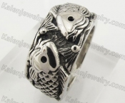 Stainless Steel Fish Ring KJR090391