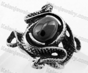 Stainless Steel Double Snake Ring KJR370552