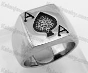 Steel A Spade Biker Ring KJR370602