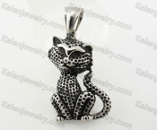 Stainless Steel Cat Pendant KJP560017