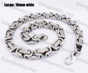 600mm long 16mm wide Large Steel Necklace KJN550809S