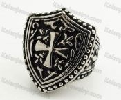 Stainless Steel Crusader Shield Ring KJR170049