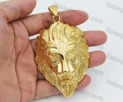 Large Steel Lion Pendant KJP560116