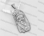 Steel Indian Chief Pendant KJP260013