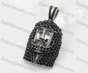 Steel Solid Back Jesus Avatar Pendant KJP1050029