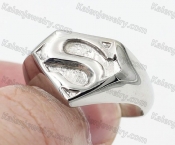 Stanless Steel Superman Ring KJR105-0001