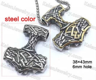 steel color Thor Hammer pendant KJP128-0119