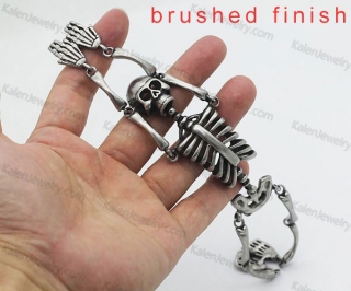 brushed finish skull bracelet KJB360070-B