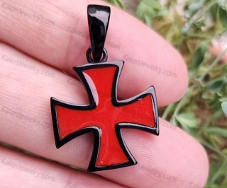 iron cross steel pendant KJP115-0381