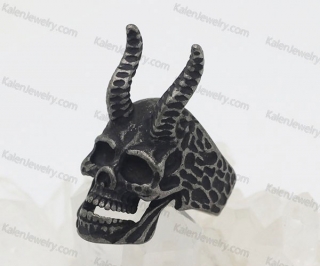 antique dark skull ring KJRA00069MR