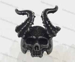 antique dark skull ring KJRA00070MR