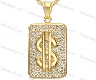 Dollar sign pendant KJP132-0225