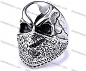 wearing mask skull ring with solid back KJRA00078MR