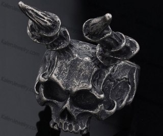 antique black skull ring KJRA00087MR