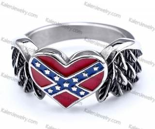 heart flag with wings ring KJRA00089MR