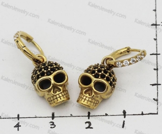 skull earrings KJE69-0934