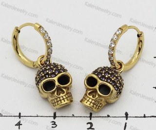 skull earrings KJE69-0936