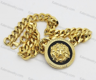 lion pendant with necklace KJN56-0193