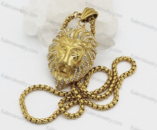 lion pendant with necklace KJN56-0202