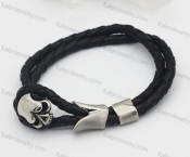 leather skull bracelet KJB56-0474