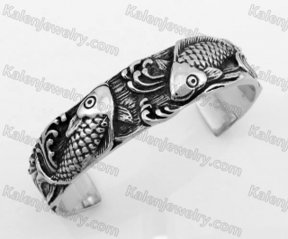 Stainless Steel Pisces Bangle KJB350126
