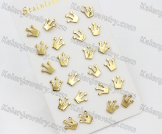 (price for 12 pairs) Steel Ear Stud KJE860094