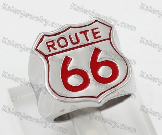 Stainless Steel Route 66 Ring KJR560047