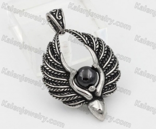 Stainless Steel Wings Stone Pendant KJP350269