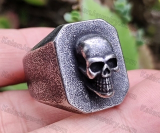 solid back skull ring KJR118-0117